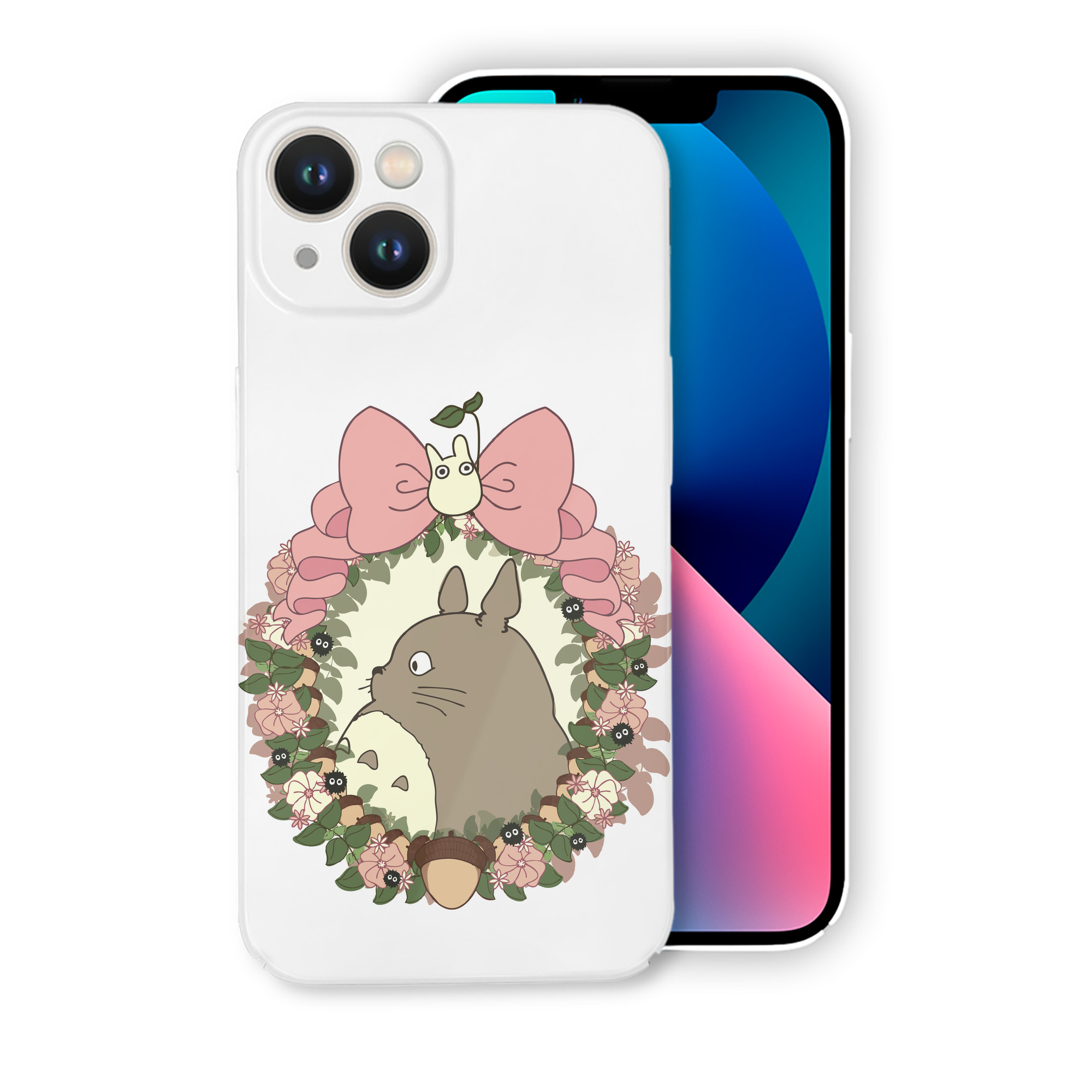 （画像用） となりのトトロ 草壁メイ 草壁サツキ My Neighbor Totoro Satsuki Kusakabe Mei Kusakabe 【iPhone 14シリーズ対応】ハードケース